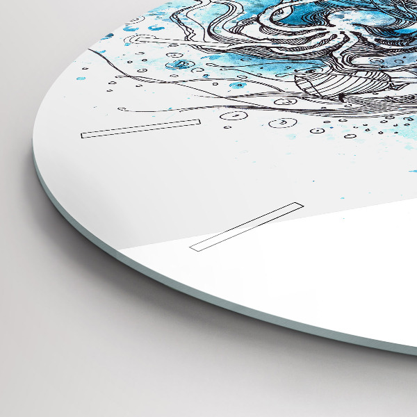 Zegar ścienny okrągły Podwodne życie ryb