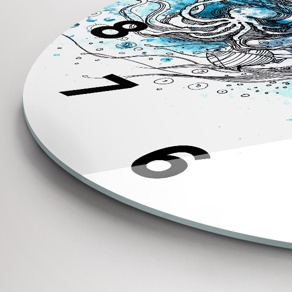 Zegar ścienny okrągły Podwodne życie ryb