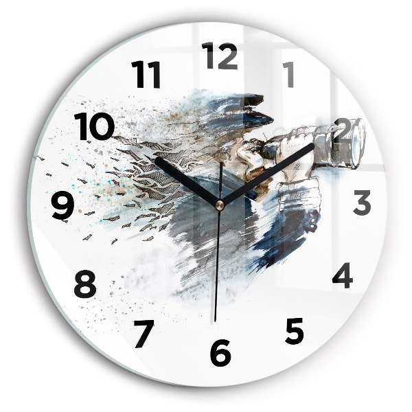 Zegar ścienny okrągły Kapitan z lornetką