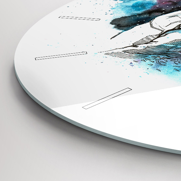 Zegar ścienny okrągły Abstrakcja astronauta