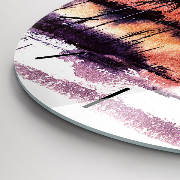 Zegar ścienny okrągły Tropikalny Krajobraz