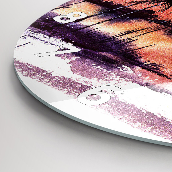 Zegar ścienny okrągły Tropikalny Krajobraz