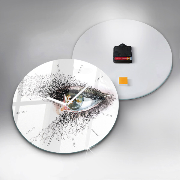 Zegar ścienny okrągły Rysunek ludzkiego oka