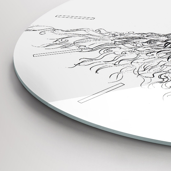 Zegar ścienny okrągły Rysunek ludzkiego oka