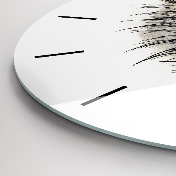 Zegar ścienny okrągły Kwiat słonecznika w oku