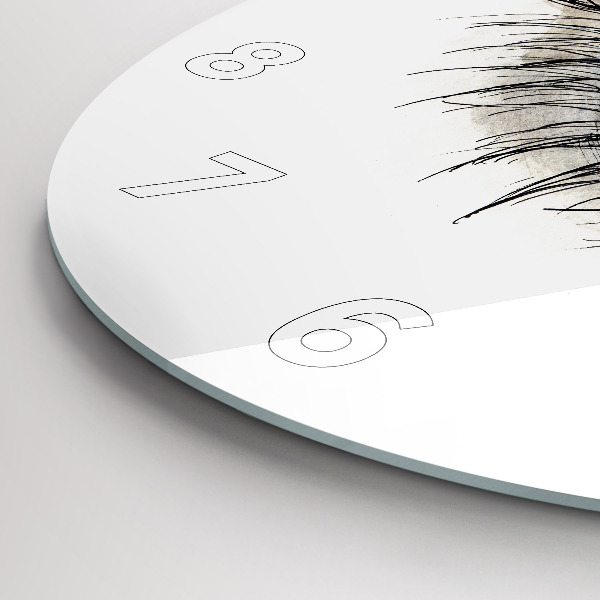 Zegar ścienny okrągły Kwiat słonecznika w oku