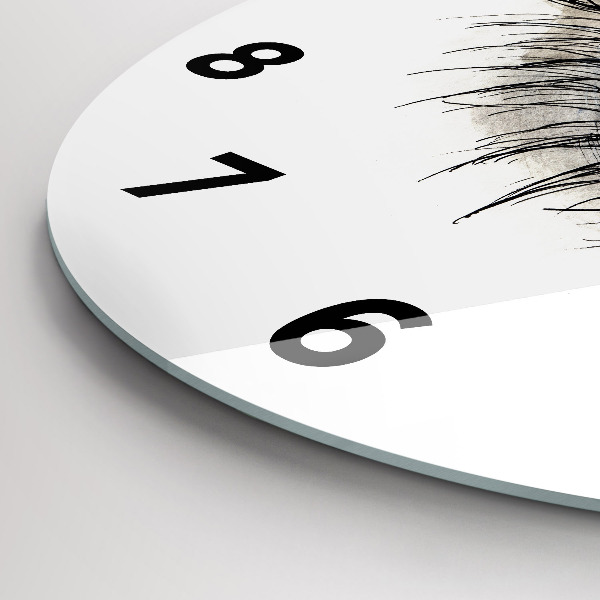 Zegar ścienny okrągły Kwiat słonecznika w oku