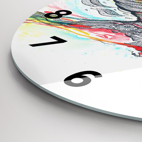 Zegar ścienny okrągły Kolorowa Papuga w locie