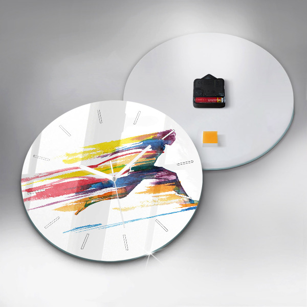 Zegar ścienny okrągły Ilustracja biegacza