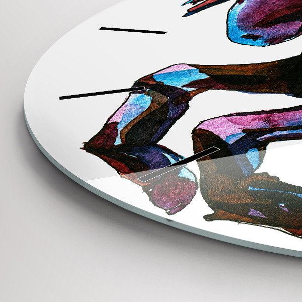 Zegar ścienny okrągły Koń w biegu