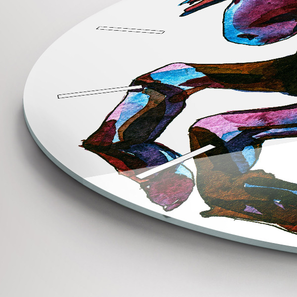 Zegar ścienny okrągły Koń w biegu