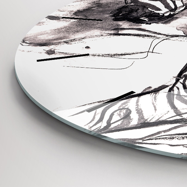 Zegar ścienny okrągły Kobieta i zebry