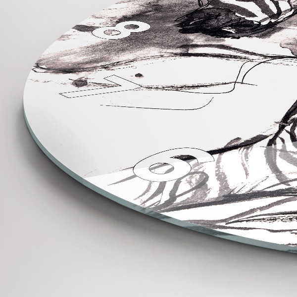 Zegar ścienny okrągły Kobieta i zebry