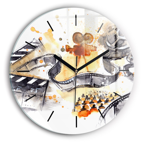 Zegar ścienny okrągły Kinematografia kamera