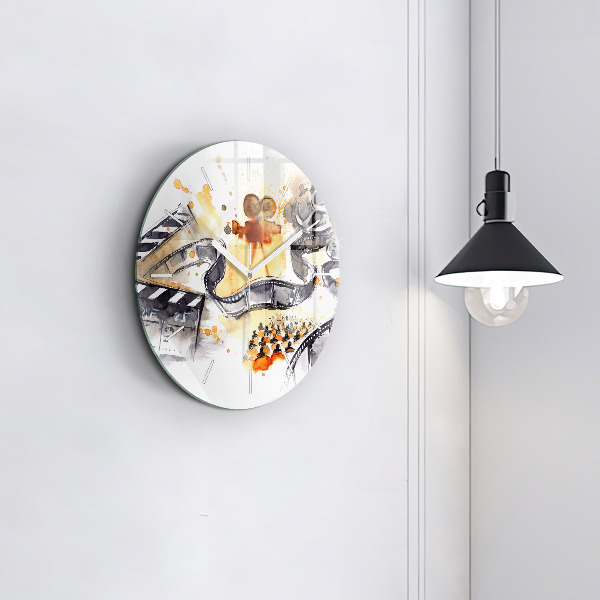 Zegar ścienny okrągły Kinematografia kamera