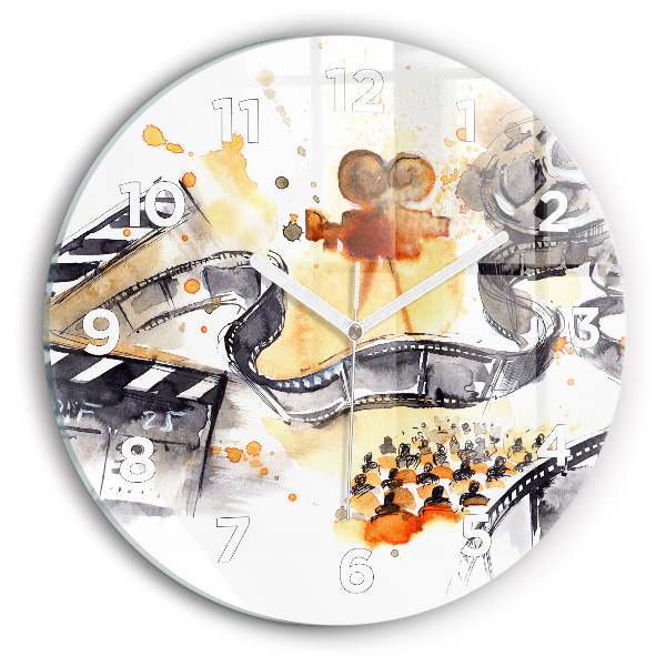 Zegar ścienny okrągły Kinematografia kamera