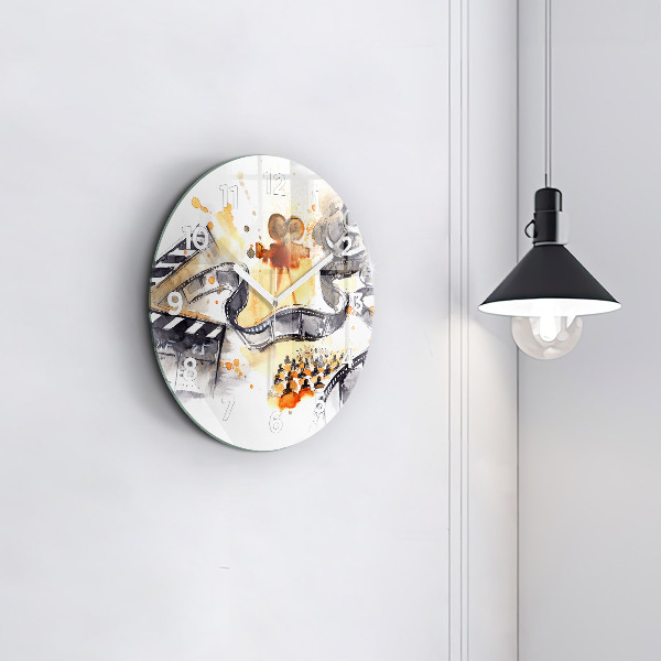 Zegar ścienny okrągły Kinematografia kamera