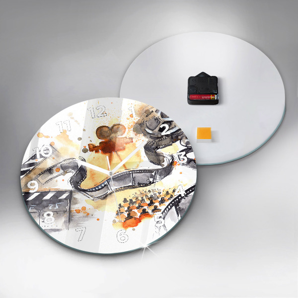 Zegar ścienny okrągły Kinematografia kamera