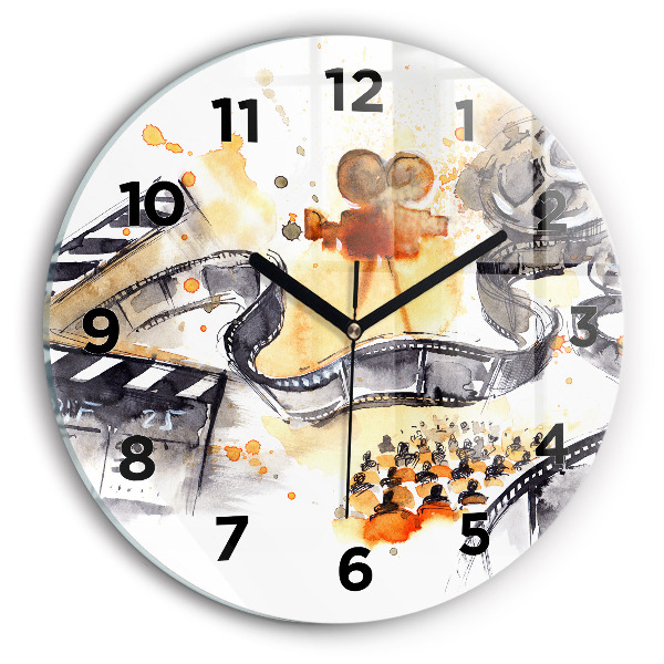 Zegar ścienny okrągły Kinematografia kamera