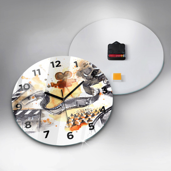 Zegar ścienny okrągły Kinematografia kamera