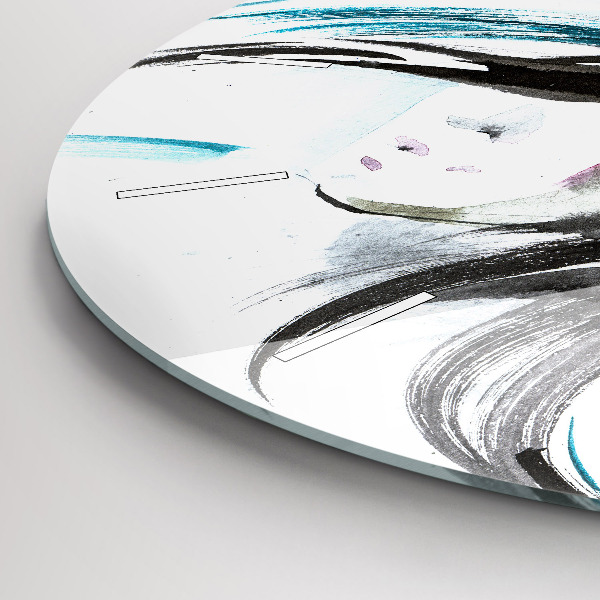 Zegar ścienny okrągły Abstrakcja koń i kobieta