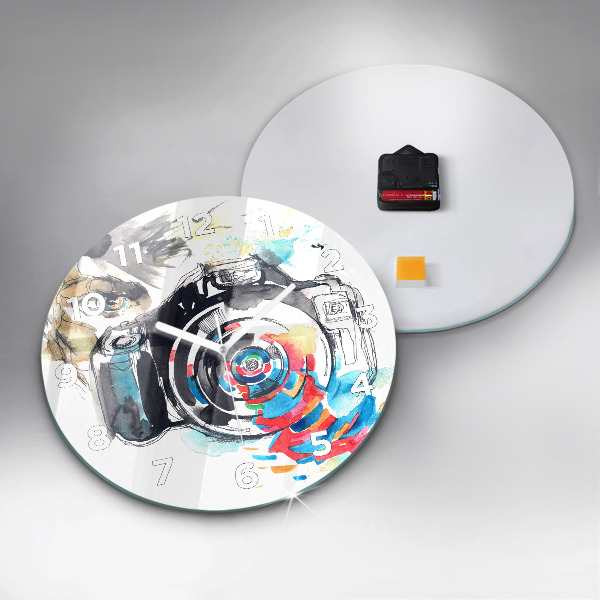 Zegar ścienny okrągły Kobieta fotograf