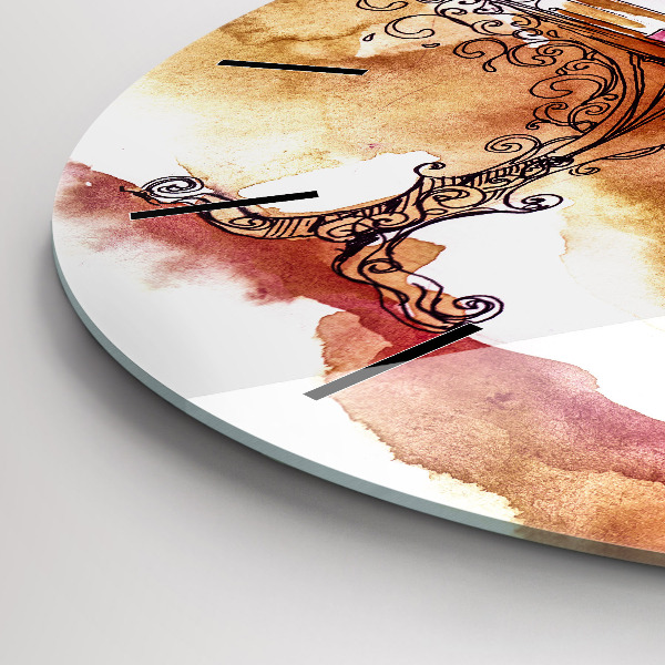 Zegar ścienny okrągły Kobieta pijąca herbatę