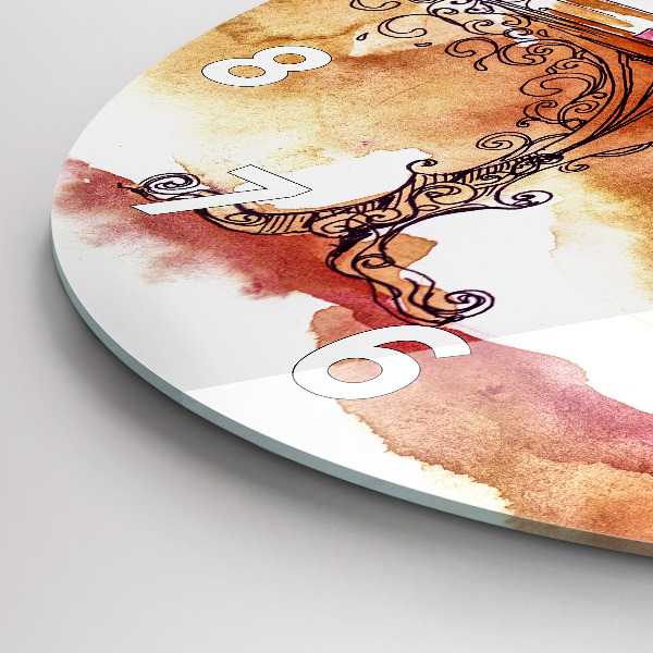 Zegar ścienny okrągły Kobieta pijąca herbatę