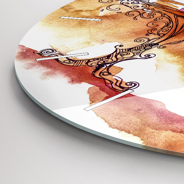 Zegar ścienny okrągły Kobieta pijąca herbatę