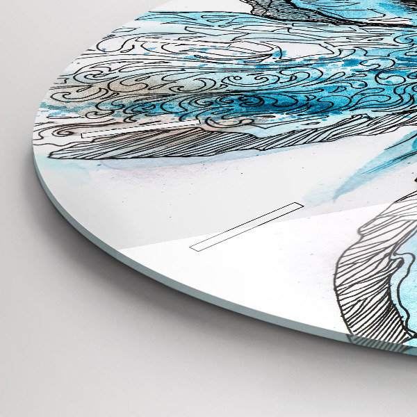 Zegar ścienny okrągły Twarz w kształcie motyla