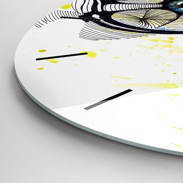 Zegar ścienny okrągły Oczy w okularach