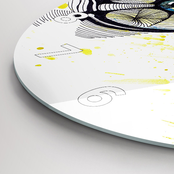 Zegar ścienny okrągły Oczy w okularach