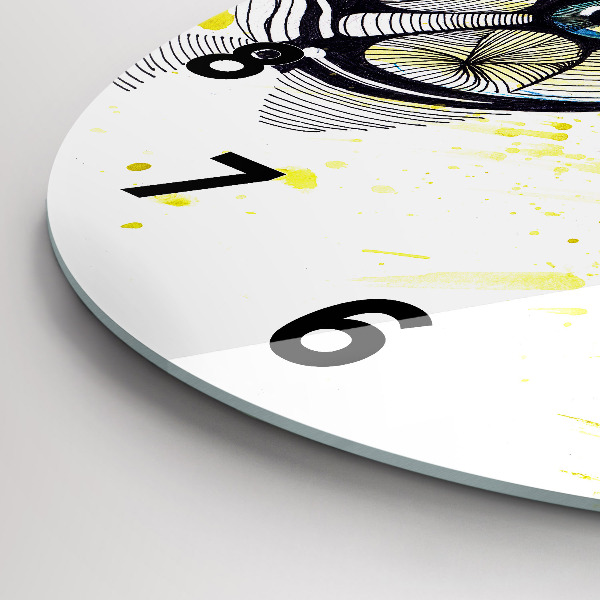 Zegar ścienny okrągły Oczy w okularach