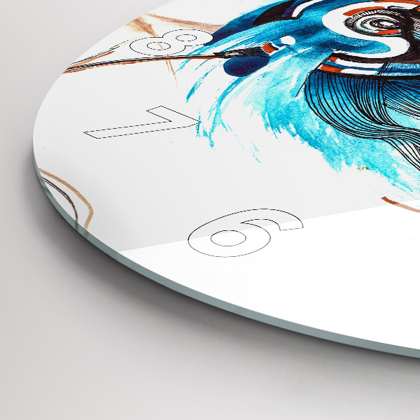 Zegar ścienny okrągły Ilustracja słuchawki