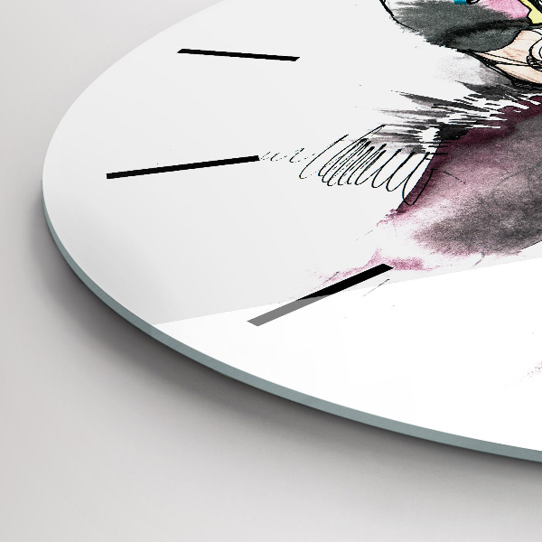 Zegar ścienny okrągły Łoś abstrakcja