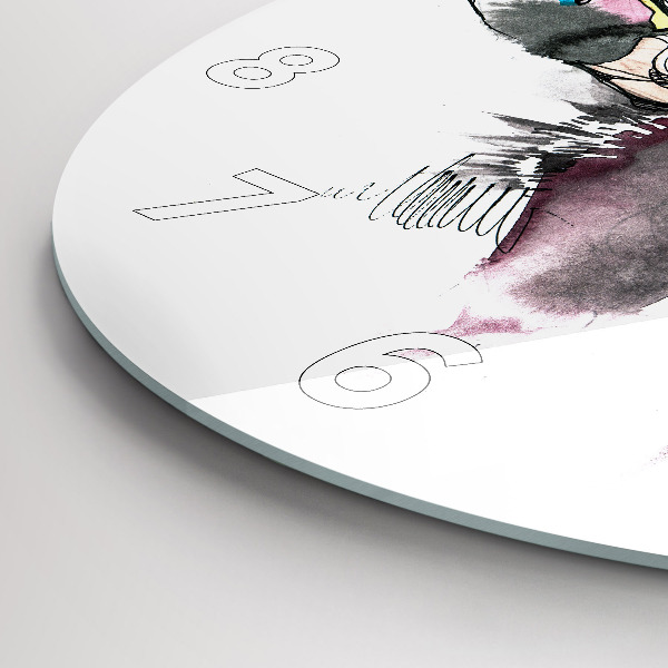 Zegar ścienny okrągły Łoś abstrakcja