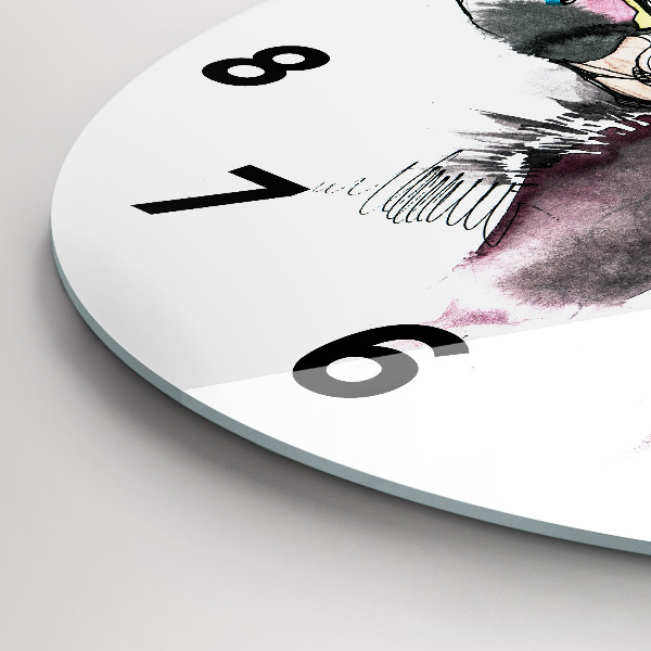 Zegar ścienny okrągły Łoś abstrakcja