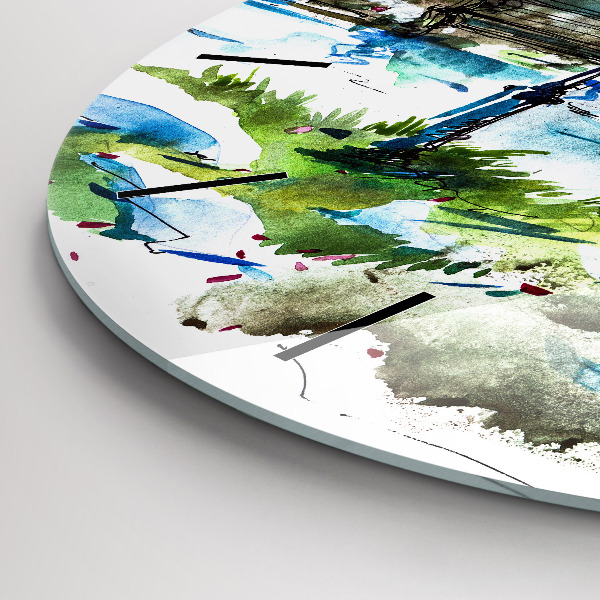 Zegar ścienny okrągły Malownicza wiosna