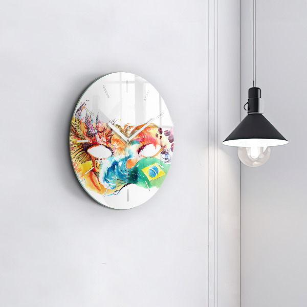 Zegar ścienny okrągły Kultura - flaga Brazylii