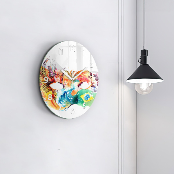 Zegar ścienny okrągły Kultura - flaga Brazylii