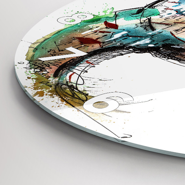 Zegar ścienny okrągły Szwajcarski zegarek