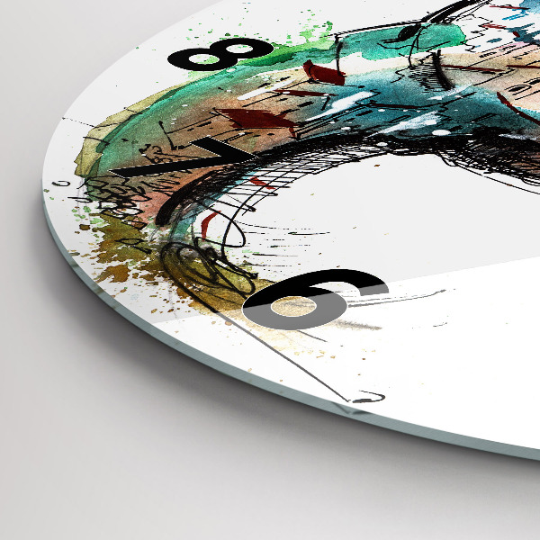 Zegar ścienny okrągły Szwajcarski zegarek