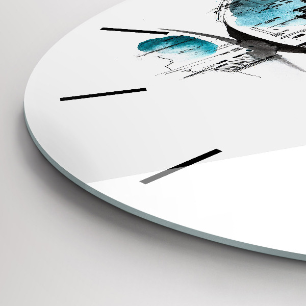 Zegar ścienny okrągły Miasto w okularach