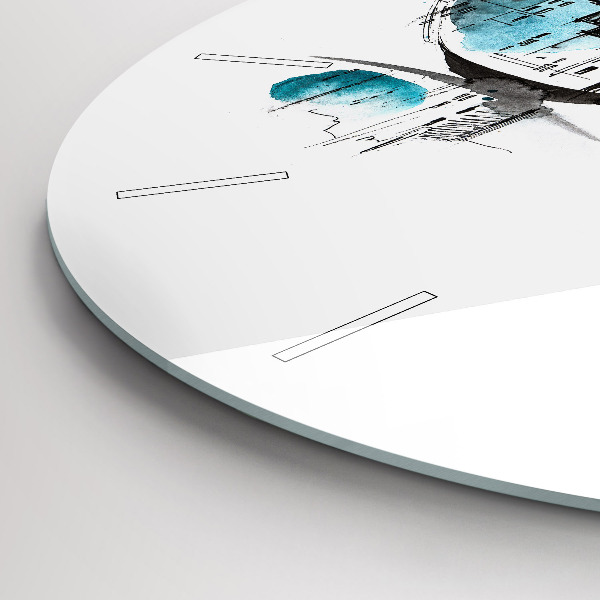 Zegar ścienny okrągły Miasto w okularach