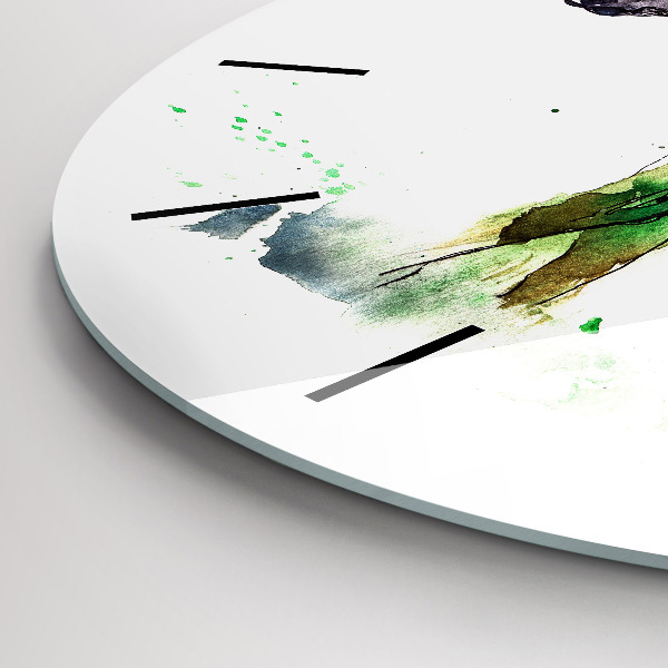 Zegar ścienny okrągły Łoś i Krajobraz gór