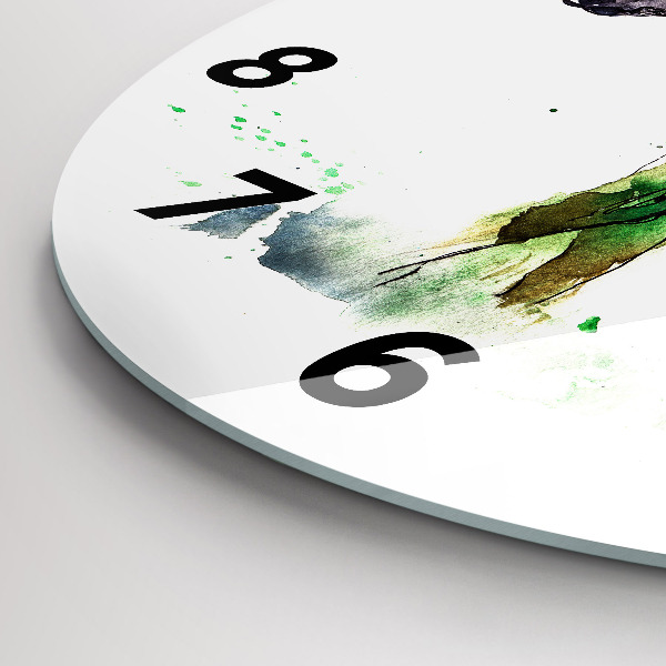 Zegar ścienny okrągły Łoś i Krajobraz gór