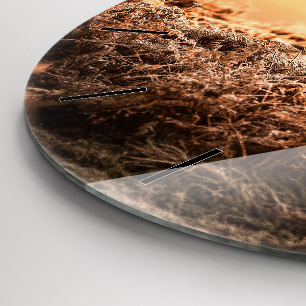 Zegar ścienny okrągły Jeleń o wschodzie słońca