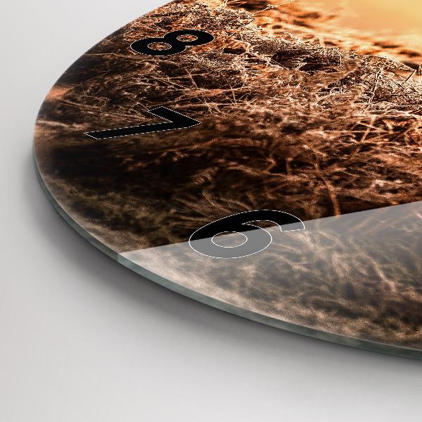 Zegar ścienny okrągły Jeleń o wschodzie słońca