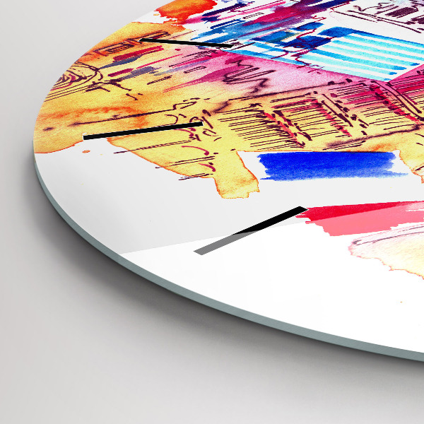 Zegar ścienny okrągły Atrakcyjne kraje świata