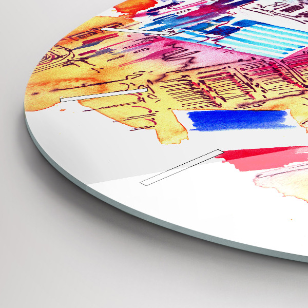 Zegar ścienny okrągły Atrakcyjne kraje świata